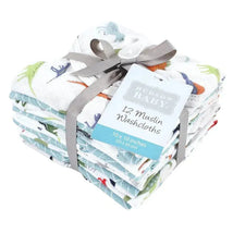 Hudson Baby - 12Pk Dino Baby Cotton Muslin Washcloths Image 3