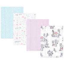 Hudson Baby Unisex Baby Cotton Flannel Burp Cloths, Garden Fairies, One Size Image 1