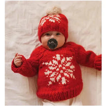 Huggalugs - Snowflake Red Crew Neck Sweater For Baby Image 1