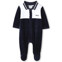 Hugo Boss Baby - Baby Boy Polo Footie, Navy Image 1