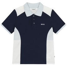 Hugo Boss Baby - Boy Colorblock Short Sleeve Polo Navy Image 1