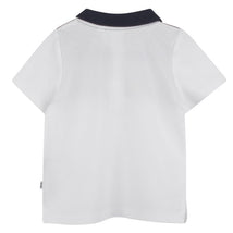 Hugo Boss Baby - Boy Colorblock Short Sleeve Polo White, Beige And Navy Image 2