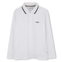 Hugo Boss Baby - Boy Long Sleeve Solid Color Polo, White Image 1