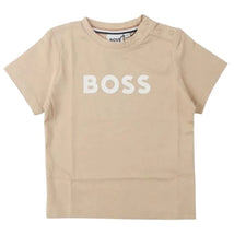 Hugo Boss Baby - Boy Short Sleeves Tee-Shirt Beige Image 1