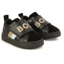 Hugo Boss Baby - Boys Black Velcro Logo Trainers Image 1