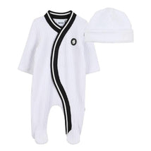 Hugo Boss Baby - Unisex Footie & Hat Set, White Image 1