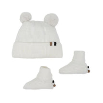 Hugo Boss Baby - Unisex Pull On Hat+Slippers, Off White Image 1
