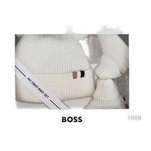 Hugo Boss Baby - Unisex Pull On Hat+Slippers, Off White Image 2