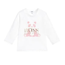 Hugo Boss - Long Sleeve T-Shirt Panda Graphic Logo, White Image 1