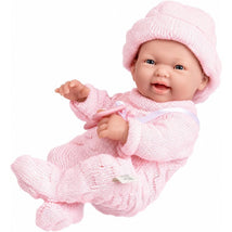 JC Toys Mini La Newborn 9.5 All-Vinyl Baby Doll in Pink Knit Onesies Image 1