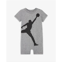 Jordan Baby Boy Jumpmen Romper, Carbon Heather Grey Image 1