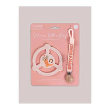 Jujube - Silicone Teether Ring With Detachable Clip, Bloomin' Boot Image 1