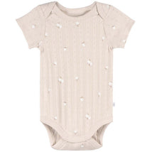 Just Born - 3Pk Baby Bodysuit Neutral Brown Prints Image 2