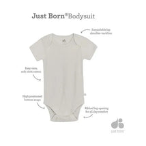 Just Born - 3Pk Baby Neutral Bodysuit, Neutral Foliage Image 3