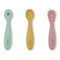 Kalencom - Set Of 3 Training Spoons, Blossom + Mustard + Hunter Image 1