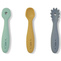 Kalencom - Set Of 3 Training Spoons, Mist + Mustard + Hunter Image 1
