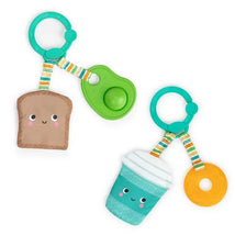 Kids II - Bright Starts Perfect Pair 2-in-1 Teether Toy, Avocado & Toast OR Coffee & Donut (Assorted) Image 1