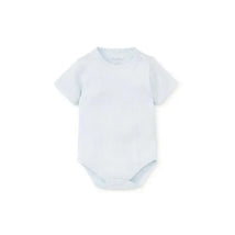 Kissy Kissy - Baby Boy Pointelle Short Sleeve Bodysuit, Light Blue Image 1