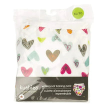 Kushies Taffeta Waterproof Training Pant, White Doodle Hearts Image 3