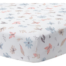 Lambs & Ivy - Baby Blooms Watercolor Floral/Butterfly Cotton Fitted Crib Sheet Image 1