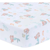 Lambs & Ivy - Bedtime Originals Disney Baby The Little Mermaid White Fitted Crib Sheet, Ariel Image 1