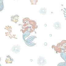 Lambs & Ivy - Bedtime Originals Disney Baby The Little Mermaid White Fitted Crib Sheet, Ariel Image 2