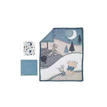 Lambs & Ivy - Disney Forever Pooh 3Piece Baby Crib Bedding Set, Blue Image 3