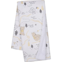 Lambs & Ivy Minky Sherpa Baby Blanket, Winnie and the Pooh Image 1