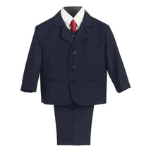 Lito Boy's 3 Button Suit, Light Gray, 5-Piece Image 1