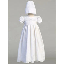 Lito - Embroidered Cotton Eyelet Gown, White Image 1