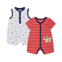 Little Me - 2Pk Baby Boy Baseball Cotton Rompers Image 1