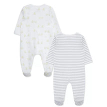 Little Me - 2Pk Baby Footies Ducks White Image 2