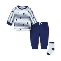 Little Me Baby Boy Star Stripe Jogger, Set of 3 piece Image 1