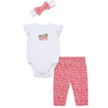 Little Me - Baby Girl Strawberry Bodysuit & Pant Set Image 1