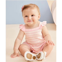 Little Me - Baby Girl Striped Bubble, Pink Image 1