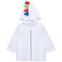 Little Me - Dino Robe Coverup, White Image 1