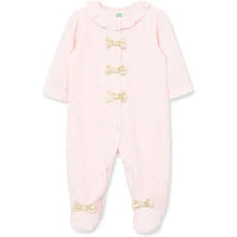 Little Me - Gold Dot Footie, Pink Image 1