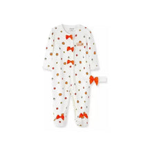 Little Me - Harvest Footie Hat, Ivory Print Image 1