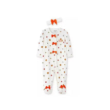 Little Me - Harvest Footie Hat, Ivory Print Image 2