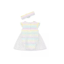 Little Me Rainbow Tutu Bodysuit - Multi Stripe Image 2