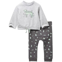 Little Me - Safari B Sweatshirt Set, Grey Image 1