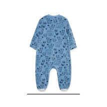 Little Me - Woodland Print Footie, Blue Image 2