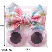 Little Trendy - Baby Girl Summer Sea Sunglasses And Floral Headband Set, Color 2 Image 2