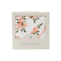 Little Unicorn - Cotton Hooded Towel & Wash Cloth, Watercolor Roses Image 2