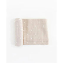 Little Unicorn Cotton Muslin Swaddle Blanket Single - Taupe Cross Image 1