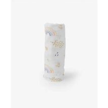 Little Unicorn Deluxe Muslin Swaddle Single - Rainbows & Raindrops Image 2