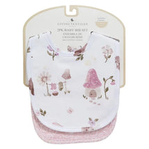 Living Textiles - 2Pk Bib Set, Mushroom House Image 1