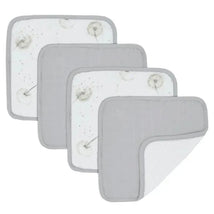 Living Textiles - 4Pk Baby Organic Muslin Washer Cloths, Dandelion Image 1