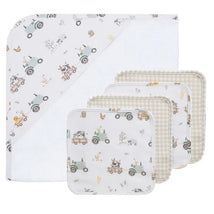 Living Textiles - 5Pc Bath Gift Set, Tractor Ride Image 1