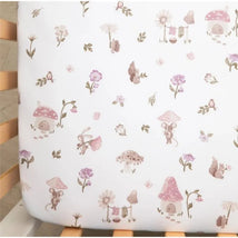 Living Textiles - Cotton Jersey Fitted Sheet, Mushroom House Image 2